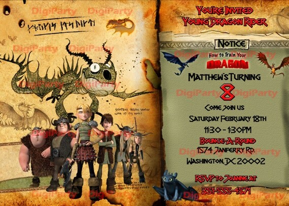 How To Train Your Dragon Custom Invitations 10