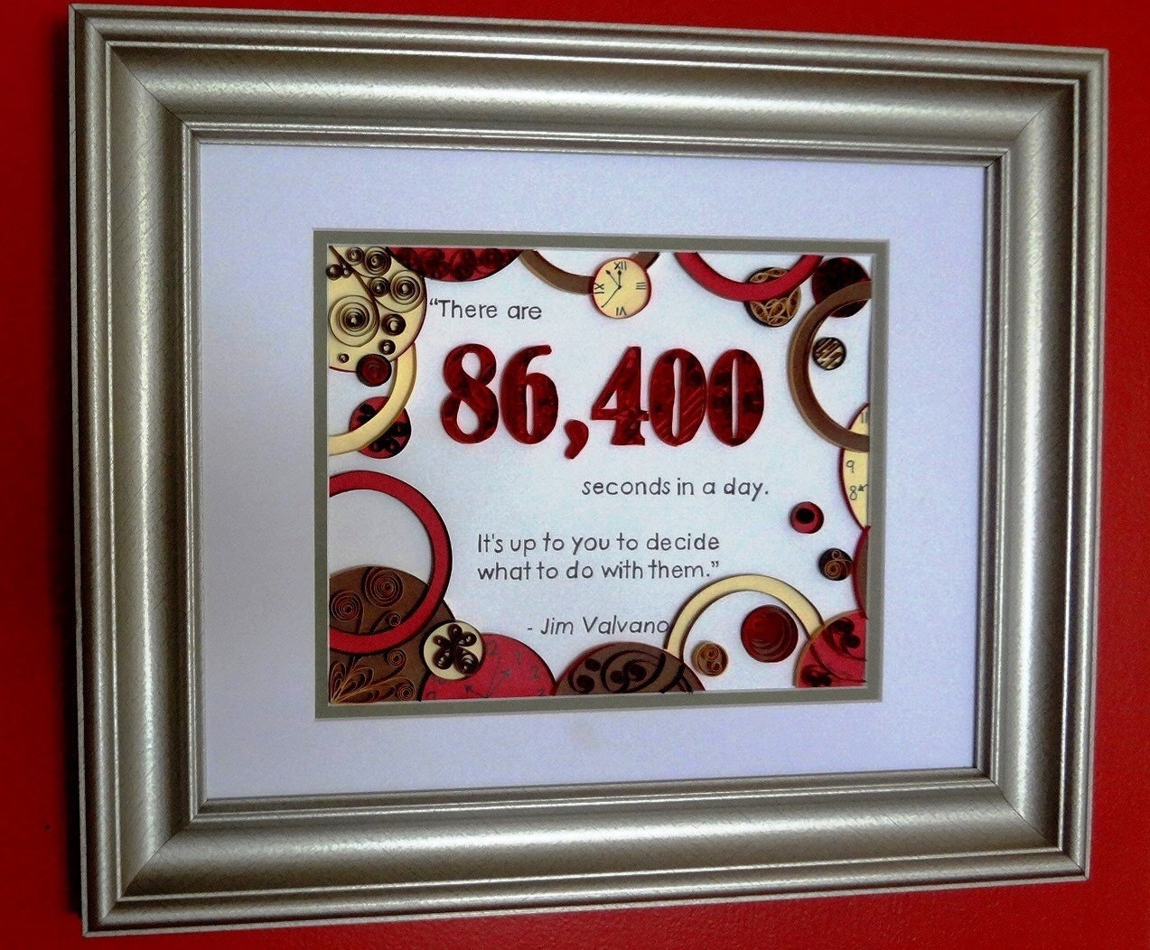 Paper Quilling 86400 Seconds in a Day Jim by OpenDoorArtworks