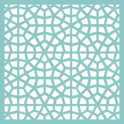 12 x 12 geometric pattern template stencil for