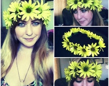 The &quot;Gemini&quot; Flower Crown // daisy flower crown // simple // - il_214x170.614915639_lwr2