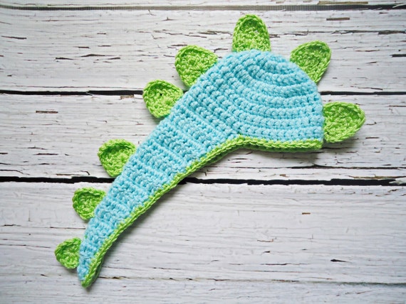 Newborn Baby Dinosaur Crochet Hat With Tail Photo Prop Custom Made to Order