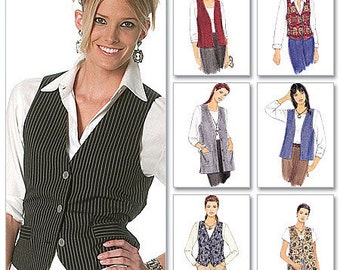 McCall's Pattern 2260 Misses' Unlined Vests In Two Lengths