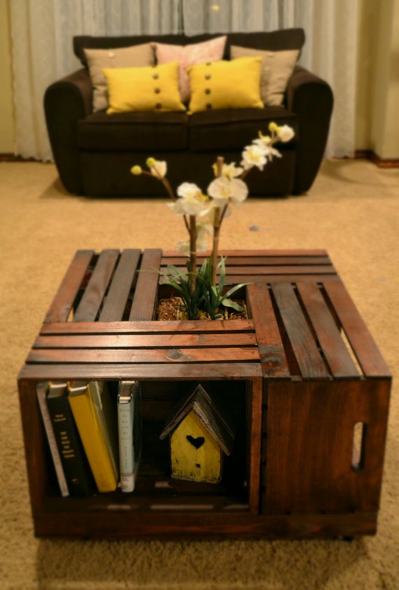 Items similar to Crate Coffee Table on Etsy