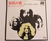 Led Zeppelin 45 Hey Hey What Can I Do/Immigrant Song Japanese Import