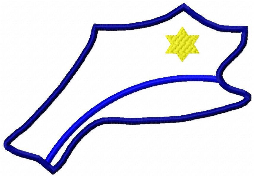 Police Hat Applique Embroidery Design 109