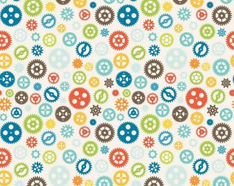 FUN AND GAMES Gears Cream by the yard