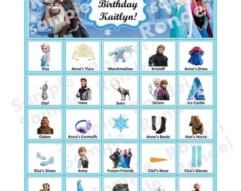 frozen bingo cards