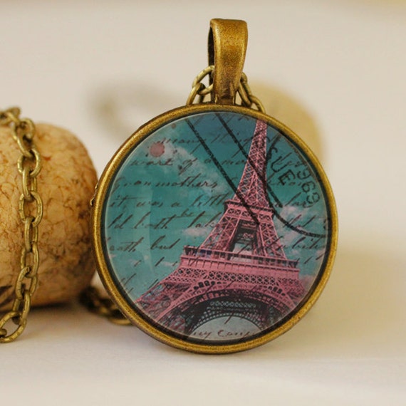 paris necklace Paris France Eiffel Tower pendant by pendantsworld