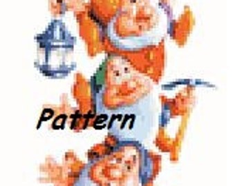 Seven Dwarfs. Cross Stitch Pattern. PDF Files.