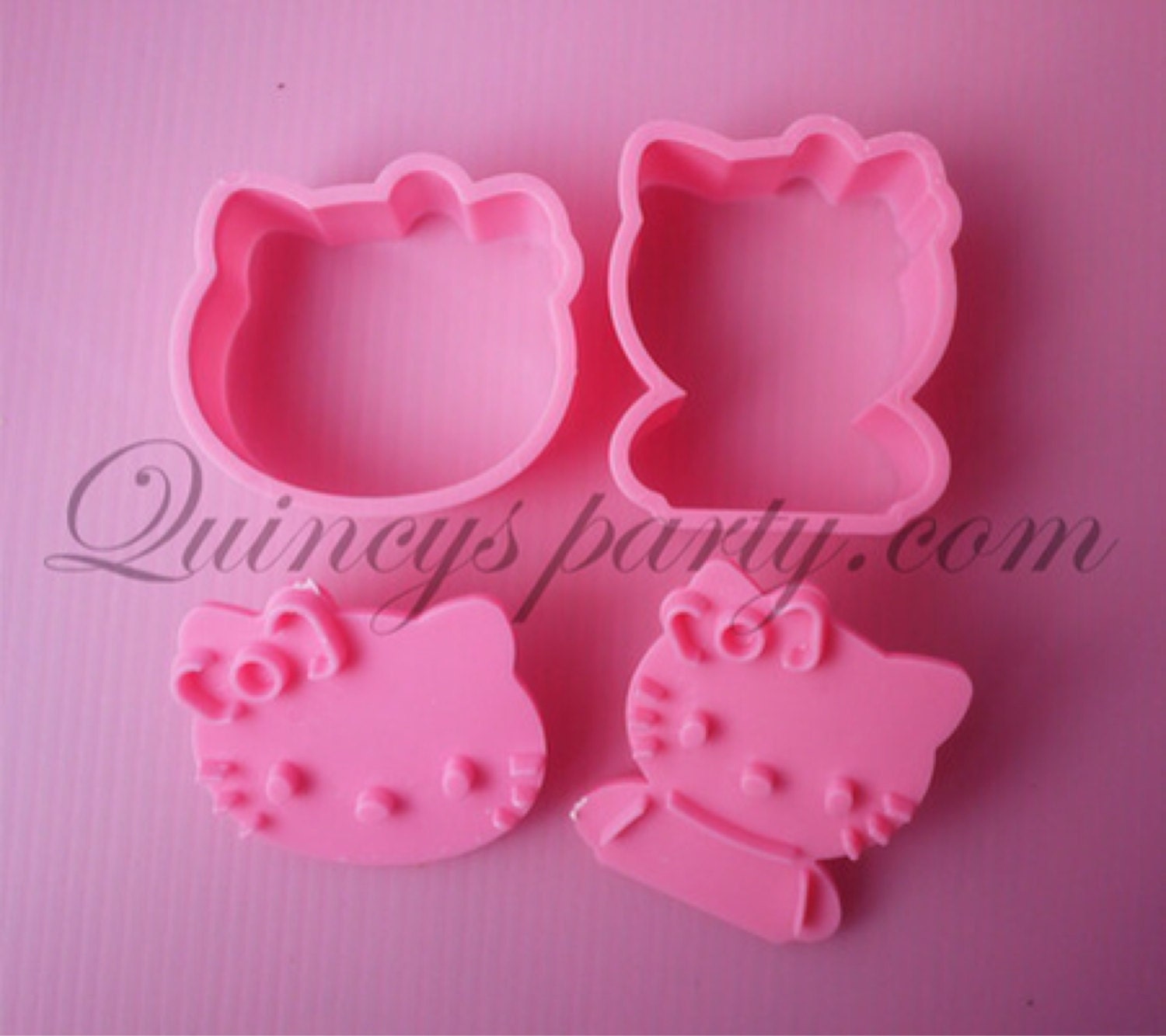 Hello kitty cookie cutters set 2 by QuincysParty on Etsy
