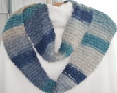 Knit striped blue scarf Fun blue scarf Variegated yarn Chic Soft and cozy Long scarf Blue colorblock scarf Multi colored scarf Blue Grey Knit striped blue scarf Fun blue scarf Variegated yarn Chic Soft and cozy Long scarf Blue colorblock scarf Multi colored scarf Blue Grey