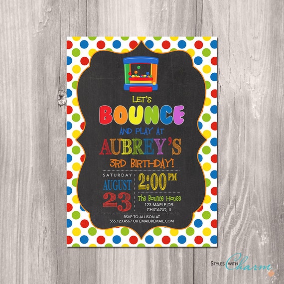 Bounce Party Invitations 7