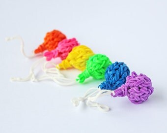 VALENTINE DAY! Loom Band 3D Balloon Charm - Zipper Pull, Charm, Rubber Band, Accessories, Rainbow loom charm, wedding favors