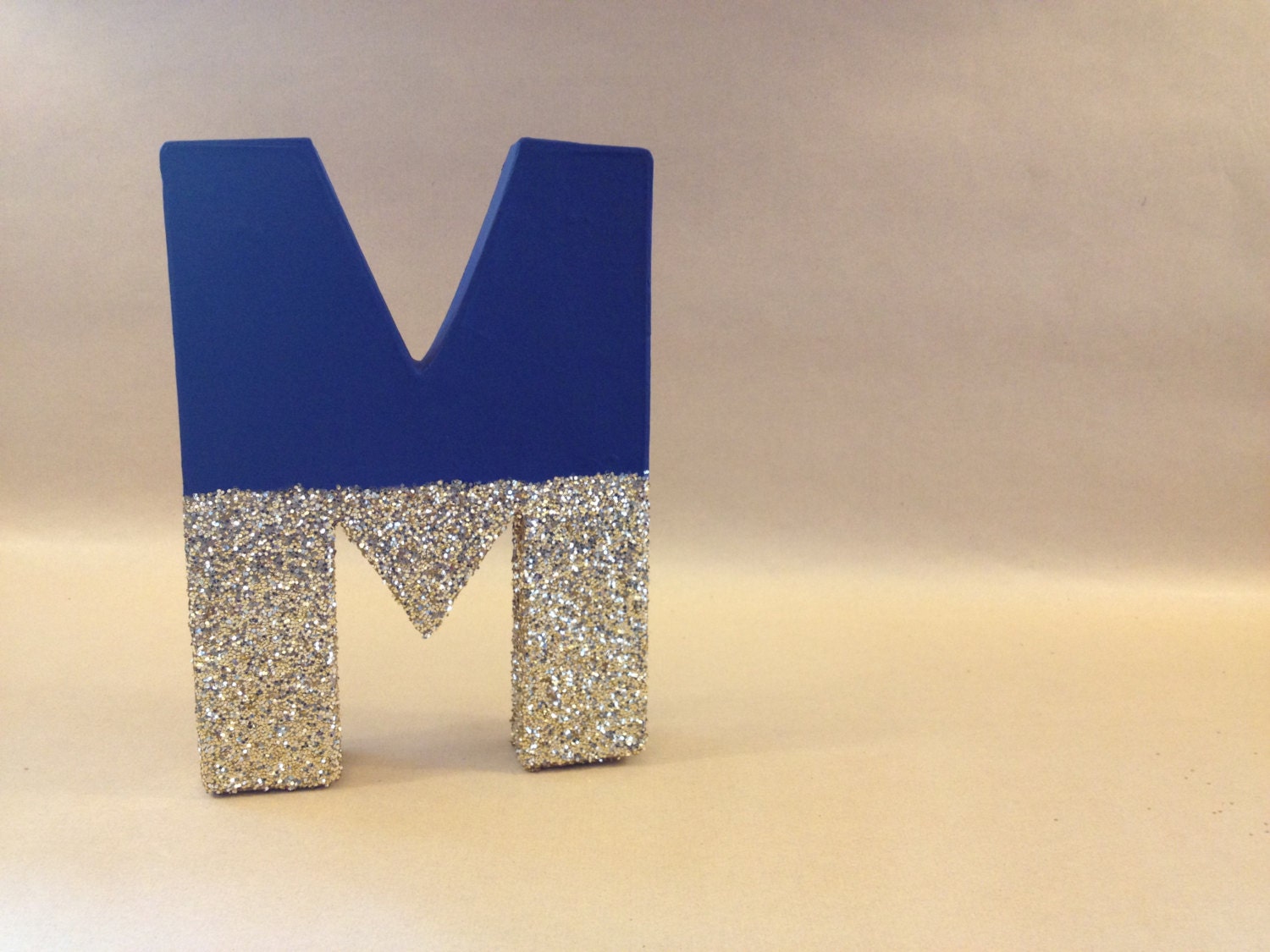 Navy and Gold Glitter Letter M Bridal Baby Shower by LetterShoppe