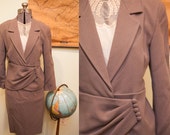 Vintage 80s does 40s Anne Klein Wool Women's Suit // Quality Work Attire