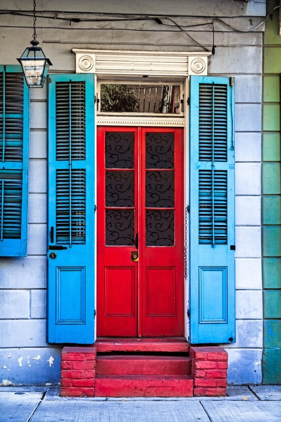 Items similar to New Orleans French Quarter, Old Doors, Louisiana