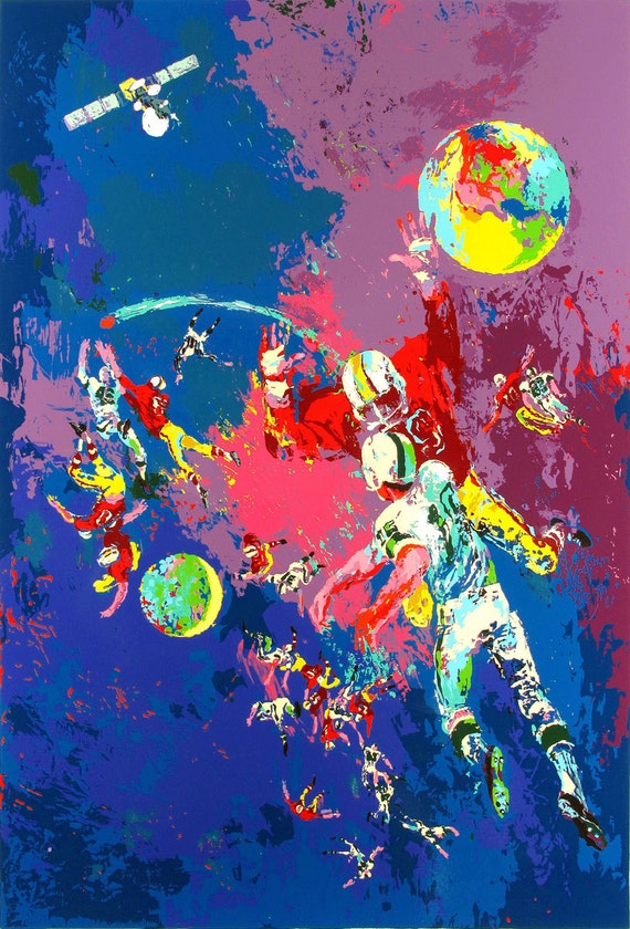 LeRoy Neiman sports oil painting fine art by Antsartworkoffice