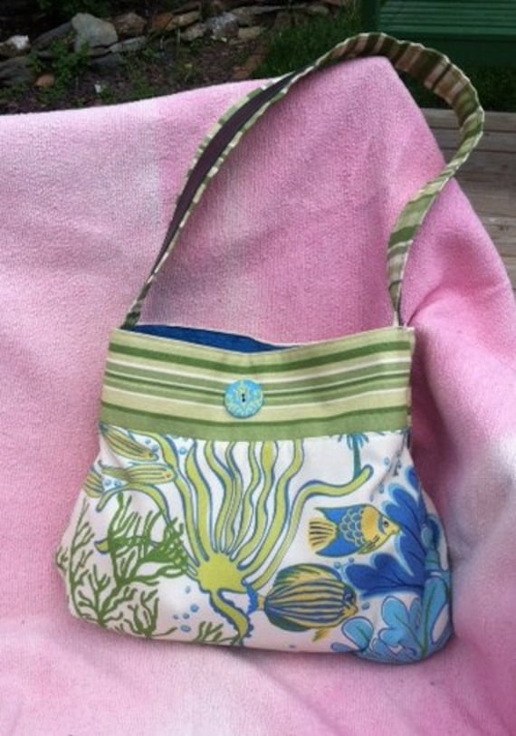 Fish & Seaweed Bag by Gypsycarte on Etsy