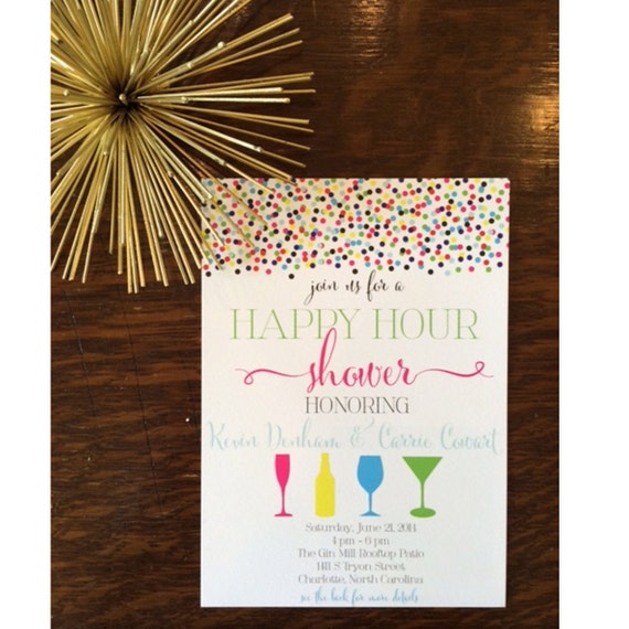 Happy Hour Shower Invitation 5x7 Design by SimplyStatedPaperie
