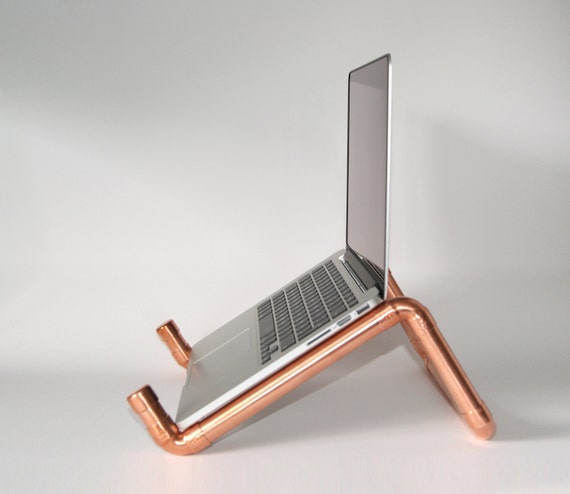 SKÍNA || Notebook / Laptop Stand / copper / pipes / Industrial Design / modern / Mid Century / Home Decor for the office