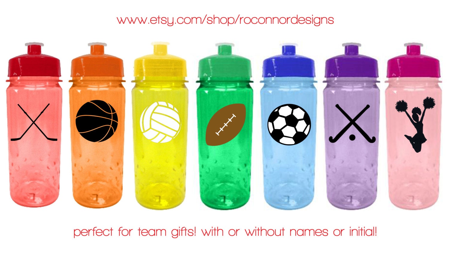 Kids Sports Water Bottle Football Soccer by Twenty8Designs