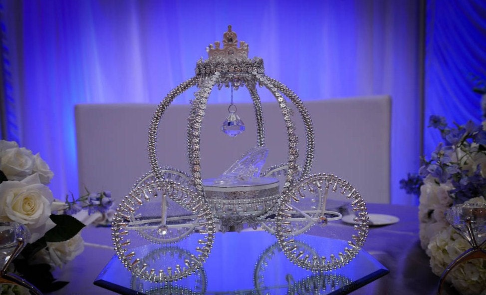 Cinderella Carriage Cake Topper Centerpiece by DollyDollz on Etsy