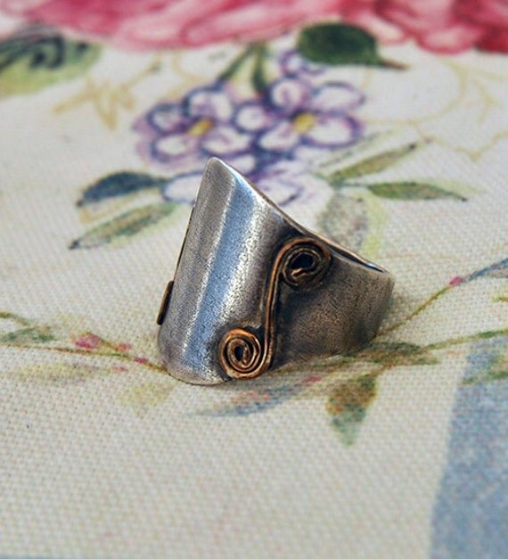Statement ring Silver ring by Yardenajewelry on Etsy