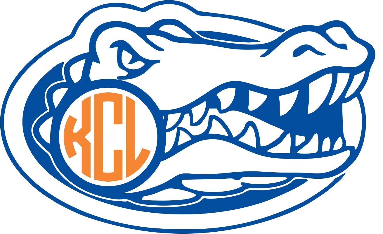 Florida Gators Monogram Sticker Custom Vinyl Decal