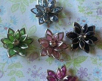 24mm Rhinestone Cabochon 5 pc
