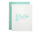 Groom Letterpress Card Groom Letterpress Card