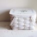 Vintage White Floral Design Woven Pie Basket