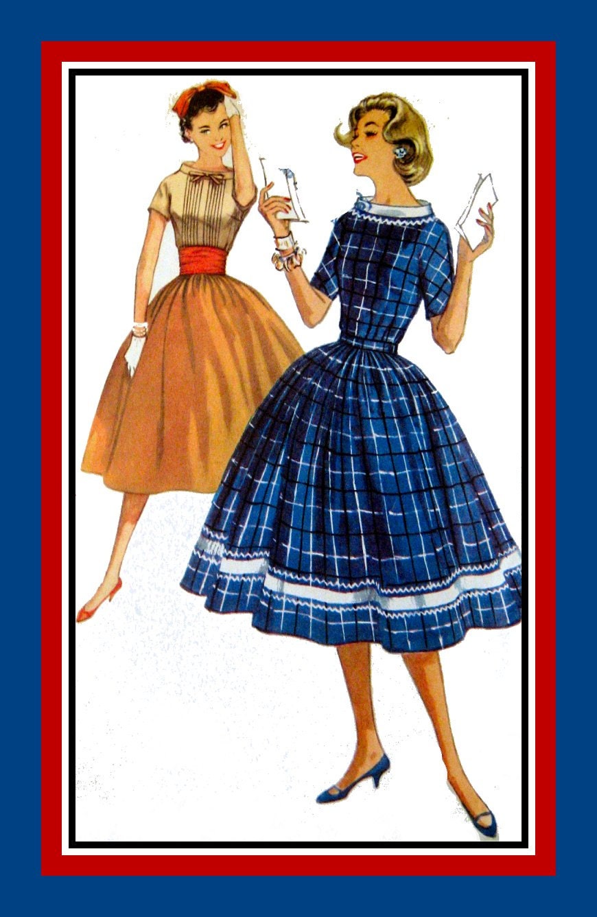 Vintage 1957RICK RACK DRESSSewing by FarfallaDesignStudio