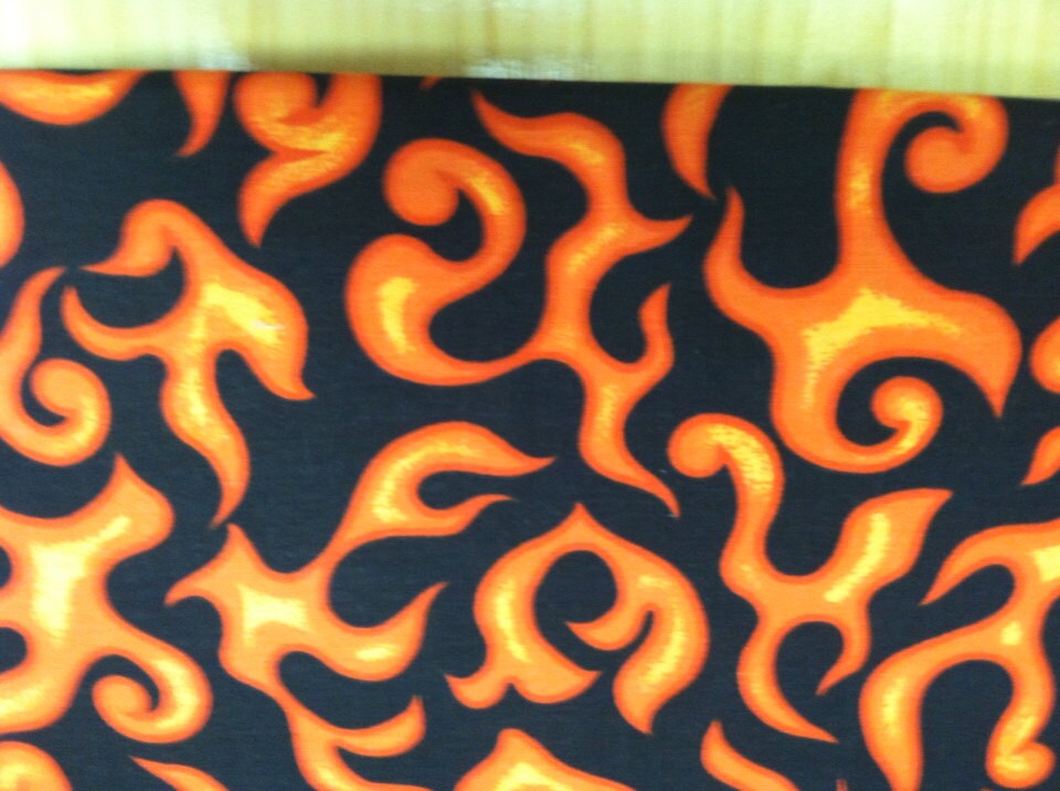 Flame print fabric