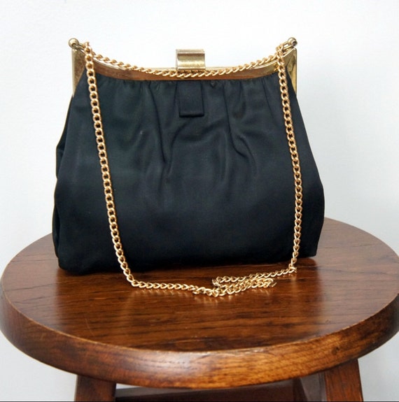 vintage black evening bag