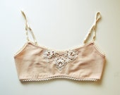 Fawn Pink Roses Organic Cotton Cami Bralette