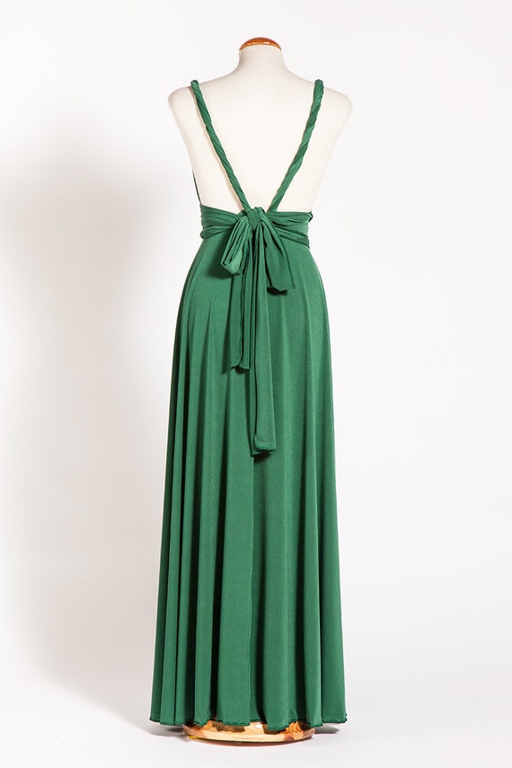 Green infinity dress green long infinity dress long green