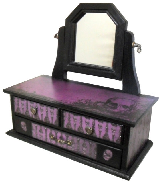 Gothic Jewelry Box Skull Theme Gothic Dresser Jewelry Box