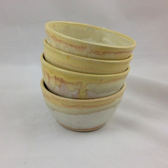 Pottery Soup Bowls Set of 4 Handmade by Daisy by FriesenArt