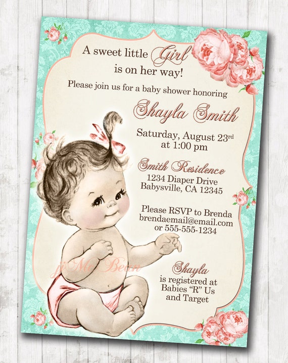 Baby Shower Vintage Invitations 5