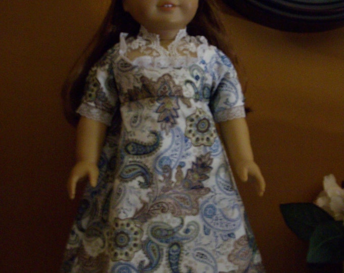 Regency style long dress fits 18" dolls