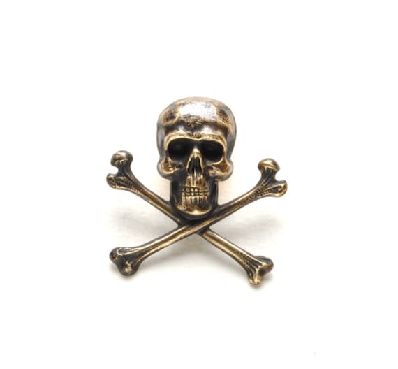 Gothic Skull Pin Gothic Jewelry Pirate Hat Pin Skull & Bones