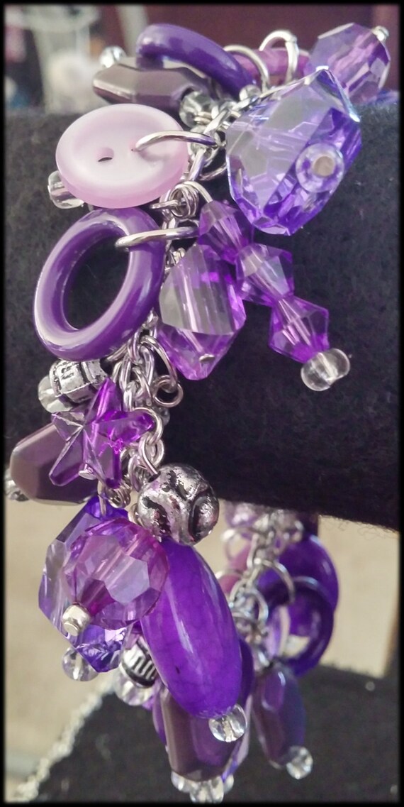 Purple Charm Bracelet