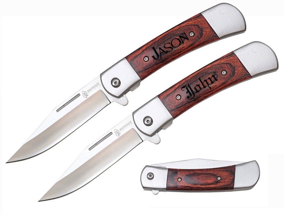 Set of 16 Personalized Knives Engraved by NorthStarEngraving