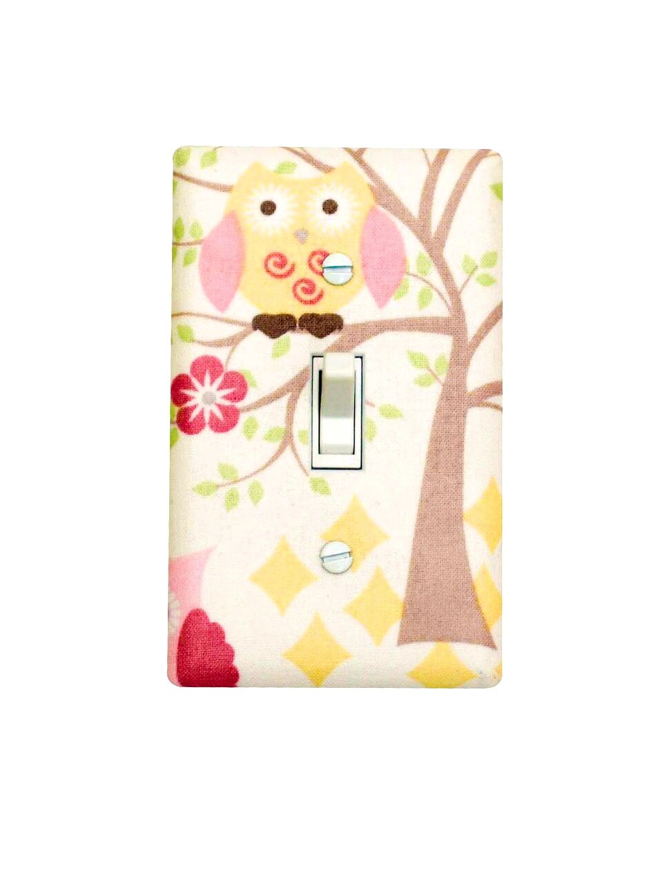 Owl Light Switch Cover / Baby Girl Nursery Decor / Kids Room