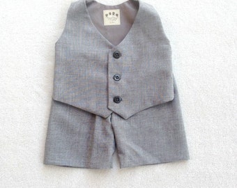 Ring Bearer Outfit, Baby Boy, First Birthday Outfit, Baby Boy Suit, Baby Vest, Toddler Vest, Vest and Shorts, Baby Boy Prop, Boy Dress Set