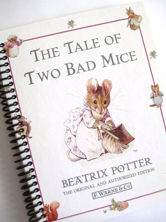 Beatrix Potter Book journal notebook Recycled Spiral Bound
