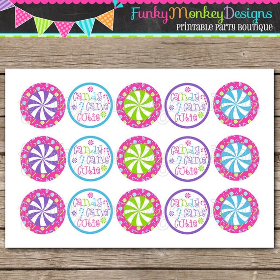 INSTANT DOWNLOAD ~Pink Green & Purple Candy Cane Cutie Christmas Inspired~ 4x6 Digital 1" Inch Bottle Cap Image/Digital Collage sheet Il_570xn