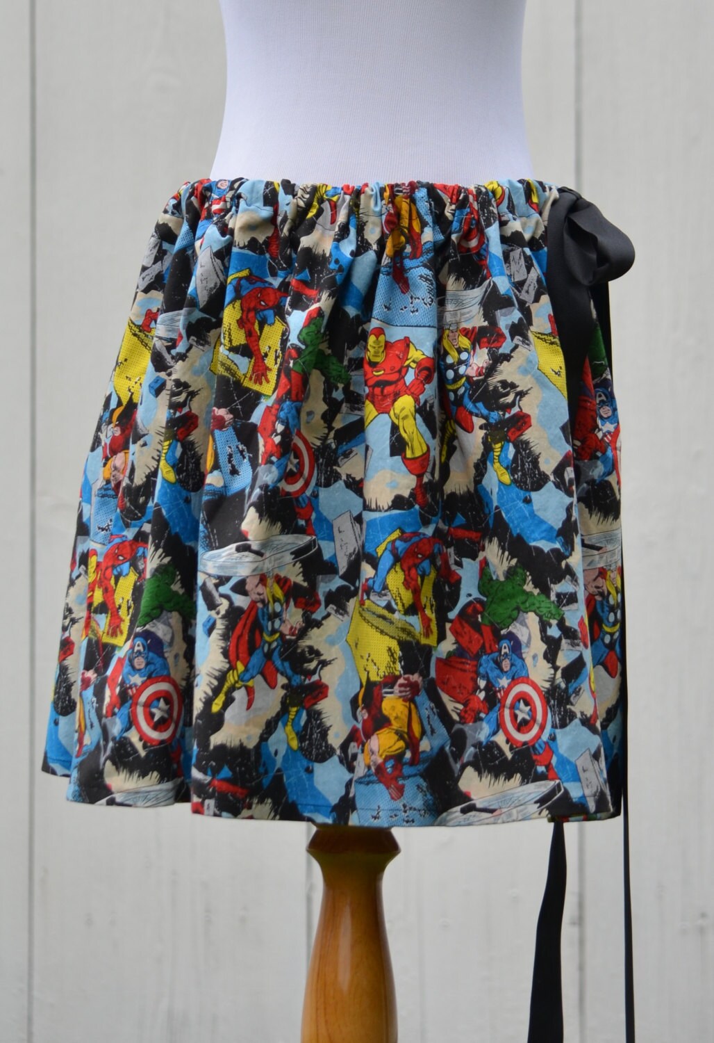 Full Avengers Skirt Marvel Comic Skirt Womens Ready to Ship
