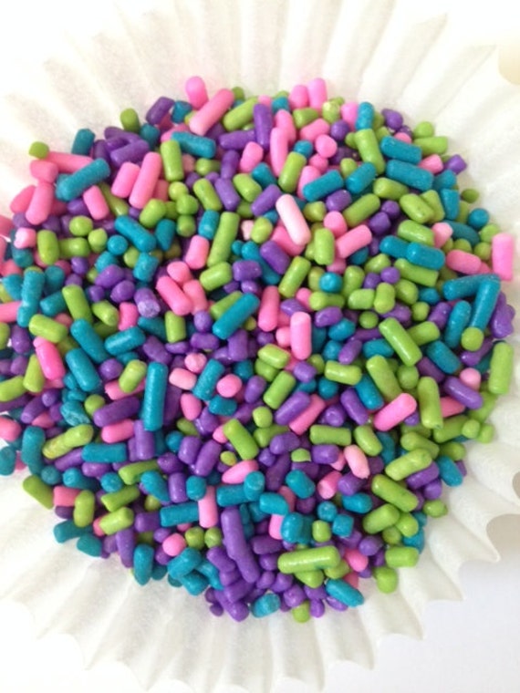 Pink Purple Teal Lime Green Groovy Neon Sprinkles