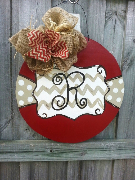 christmas ornament door hanger with initial christmas ornament door hanger with initial